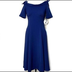 NWT Hell Bunny Vixen Retro 40's Boatneck Midi Pin Up Dress